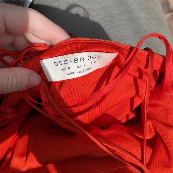 Bec & Bridge Red Midi Dress